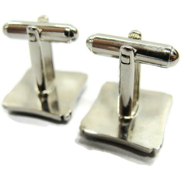 Cufflinks Square Black Onyx Unique Design Tux Shirt Dress Suit Vintage - Picture 5 of 9